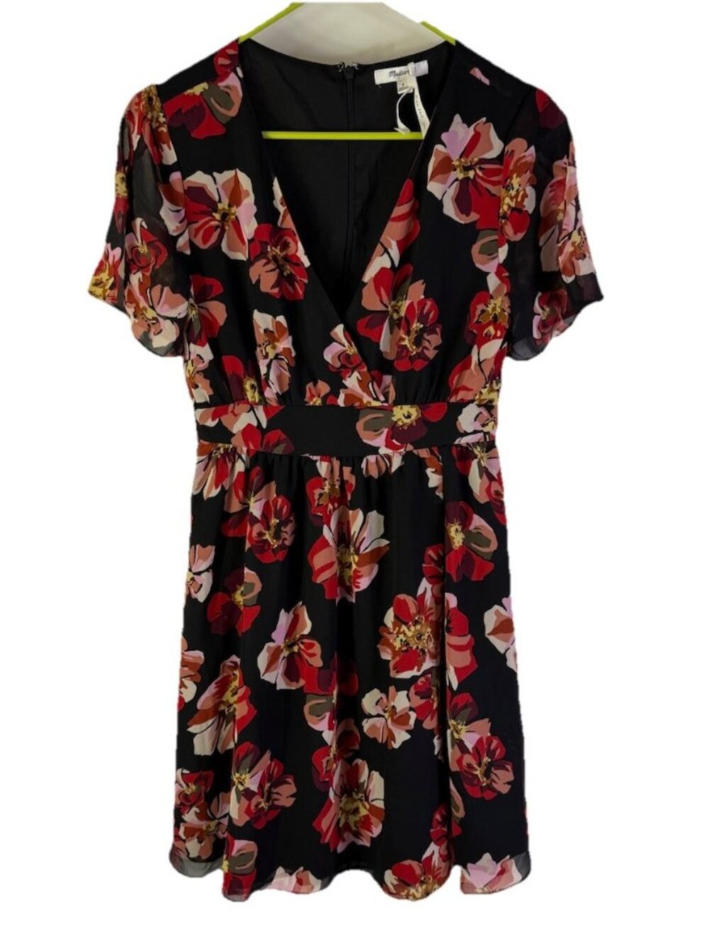 Madewell Tulip Sleeve Mini Dress in French Rose
